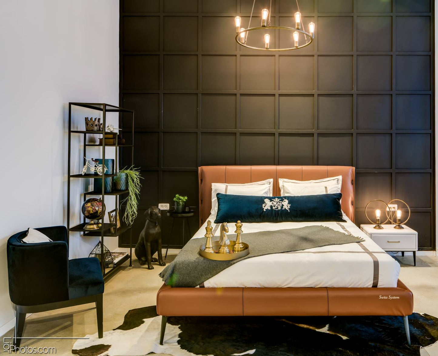 GC1727 Factory Price Villa Up-holstered Bed
