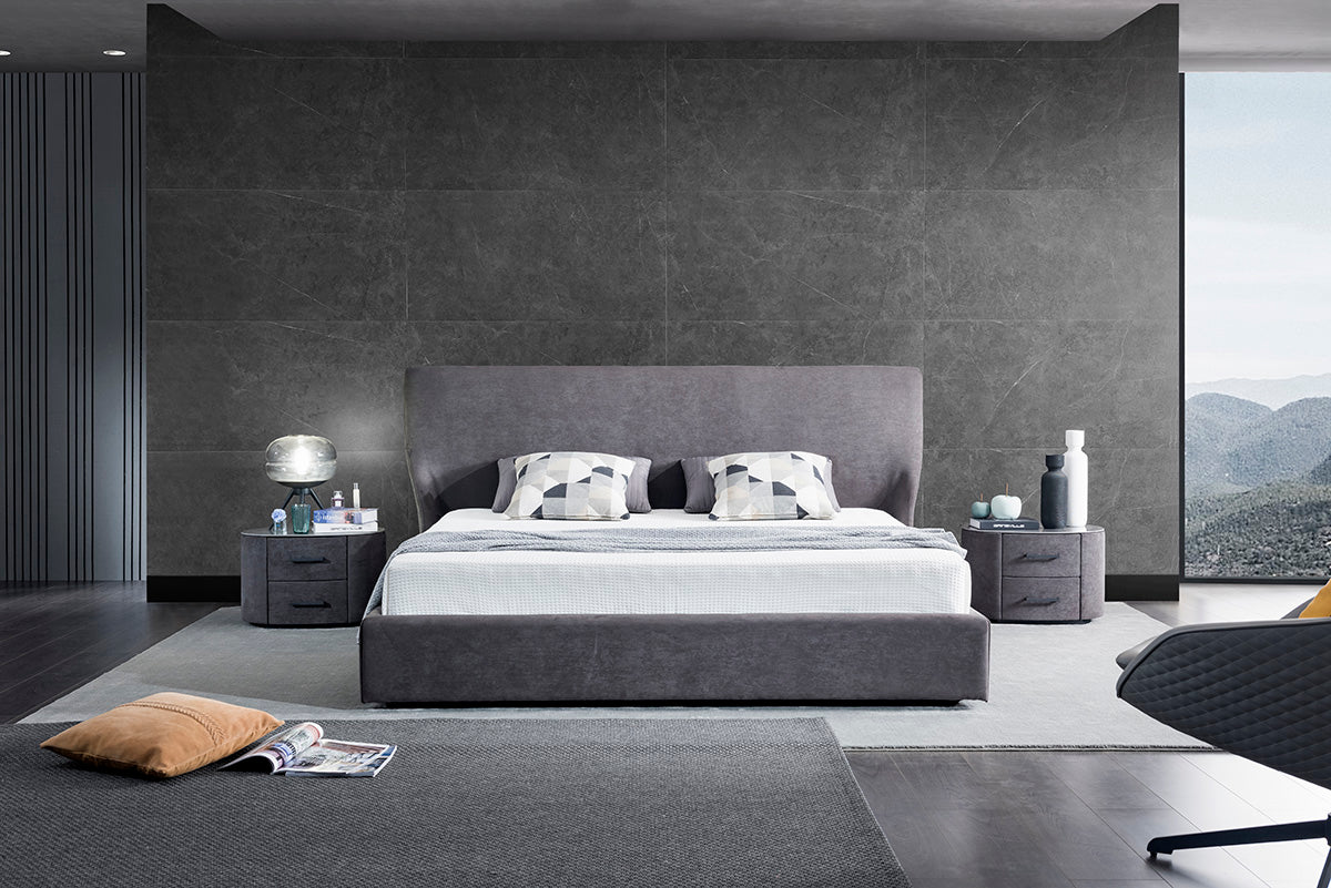 GC1827 Steel Frame Elegant Upholstered Bed