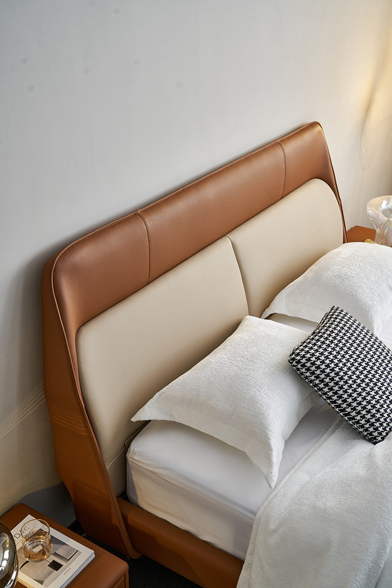 GC1833 Nice Leather Upholstered Bed