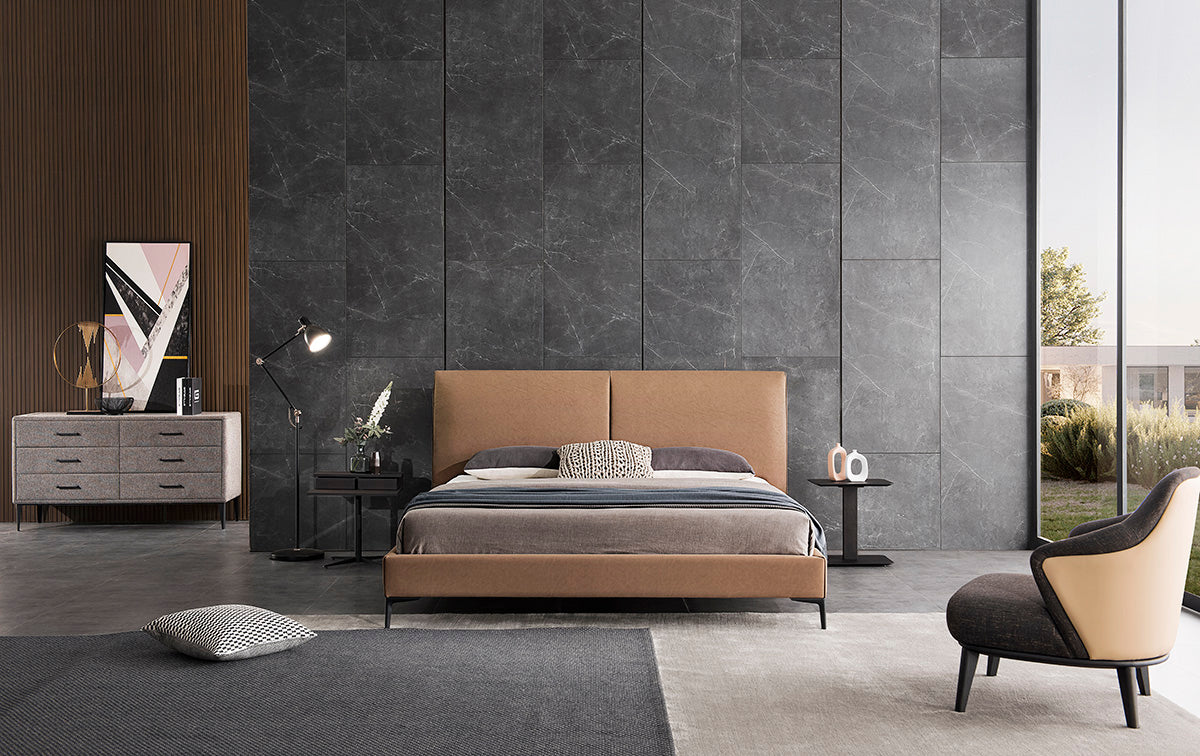 GC2015 Italian Minimalist Upholstered Bed