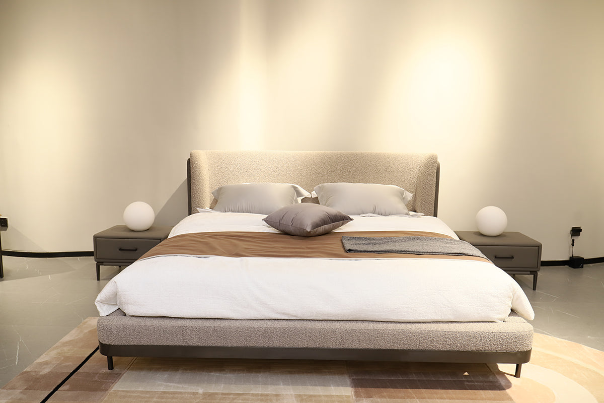 GC2123 Hot Sell Lambswool Upholstered Bed