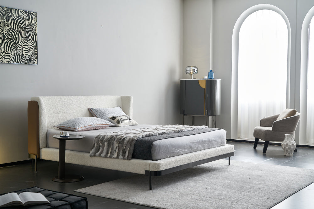 GC2123 Hot Sell Lambswool Upholstered Bed