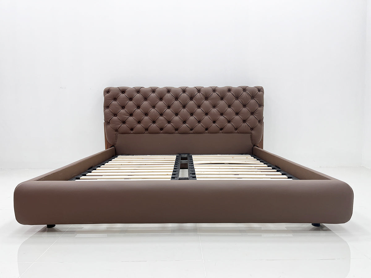 GC2127 Italian Luxury Leather Upholstered Bed