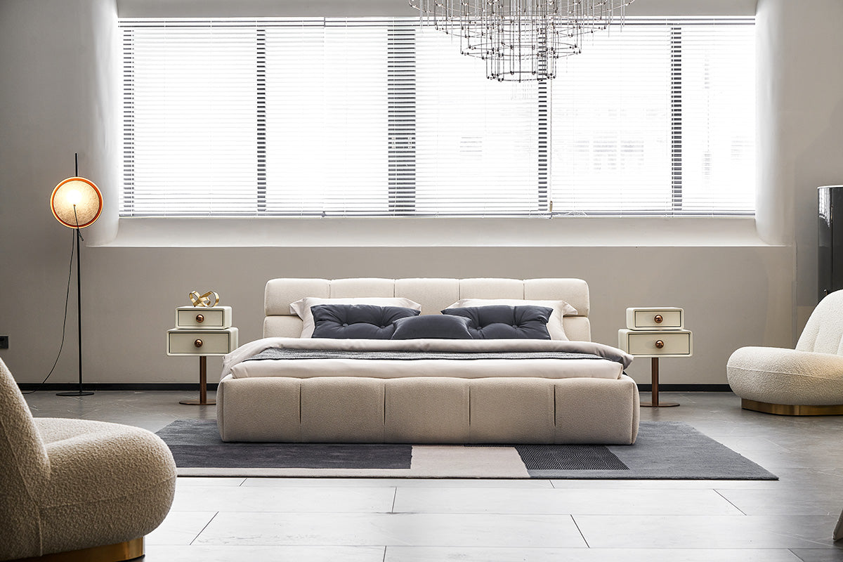 GC2216 Hot Sell Module Lambswool Upholstered Bed