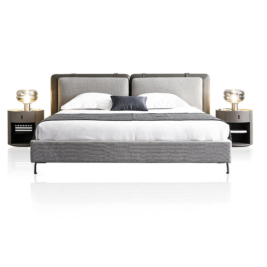 GC2220 Modern Leather&Fabric Upholstered Bed