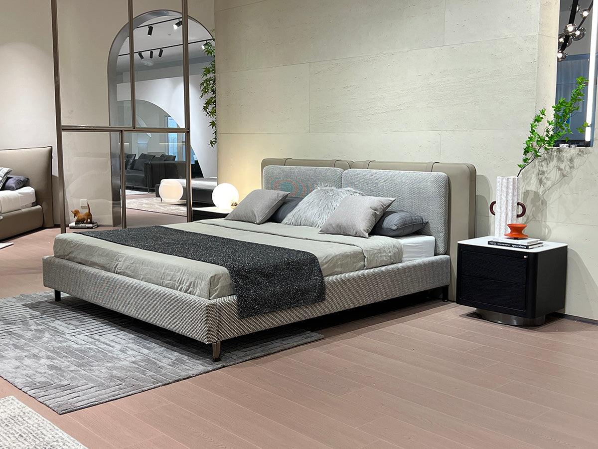 سرير GC2220 الحديث المنجد بالجلد والقماش