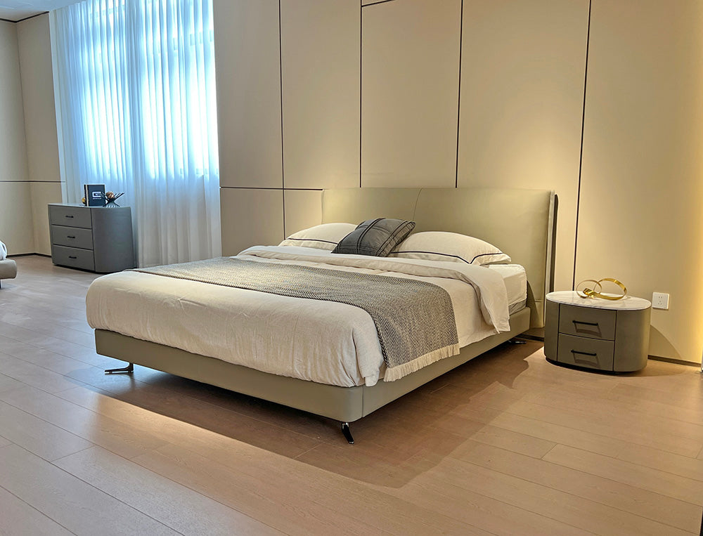 GC2245 Modern Leather&Fabric Upholstered Bed