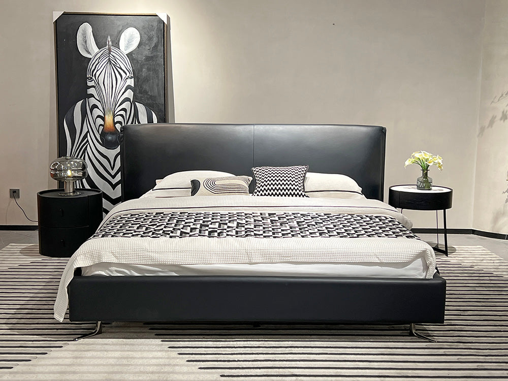GC2245 Modern Leather&Fabric Upholstered Bed