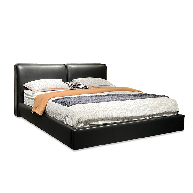 GC2317 Italian Luxury Leather Soft Upholstered Bed