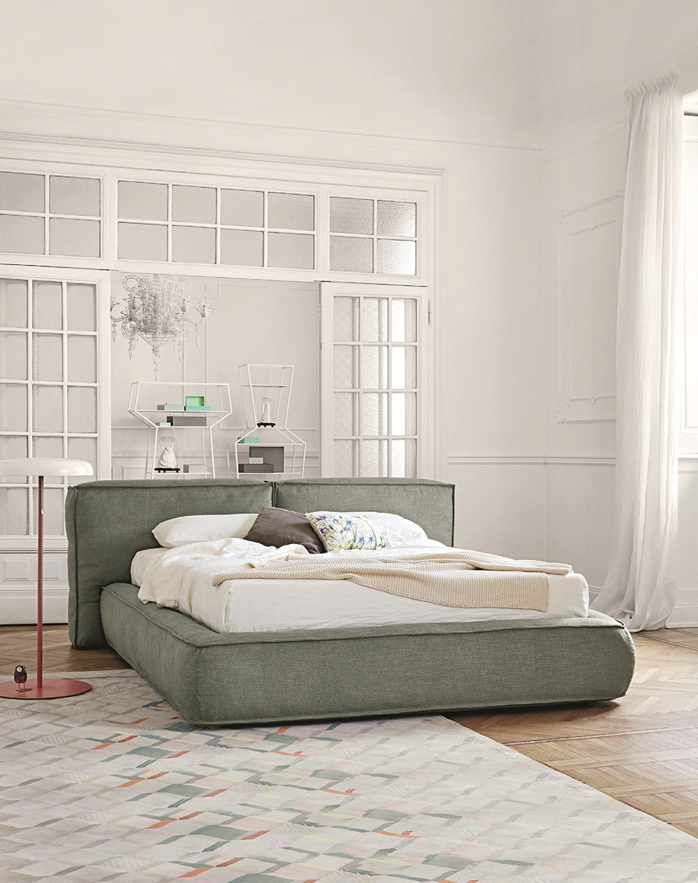 Gainsville GC2337 Italian Soft Modular Upholstered Bed