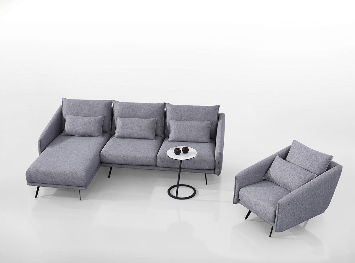 Gainsville GS9022 Minimalist Apartment Sectional Sofa