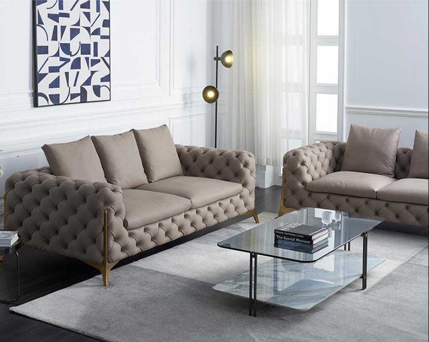 Gainsville GS9075 Italian Luxury Sofa With Metal Leg