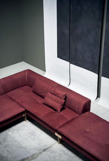 Gainsville GS9081 Italian Modern Red Fabirc Sofa