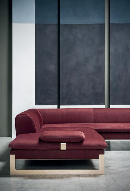 Gainsville GS9081 Italian Modern Red Fabirc Sofa