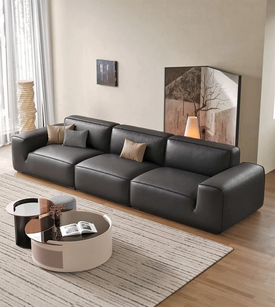 Gainsville GS9125 Elegant Leather Sofa